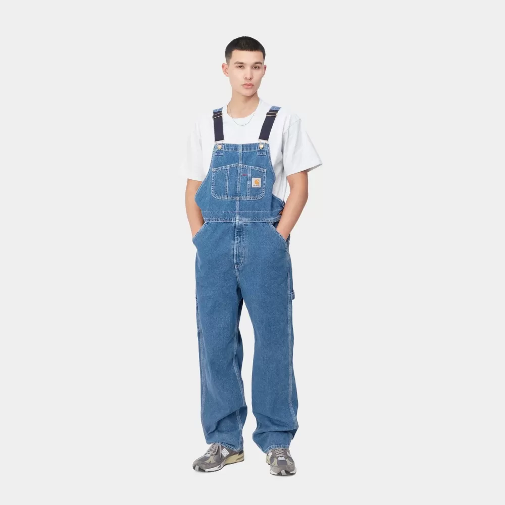 Mænd Carhartt WIP Bib Overall - Denim | Bla (Stenvasket)