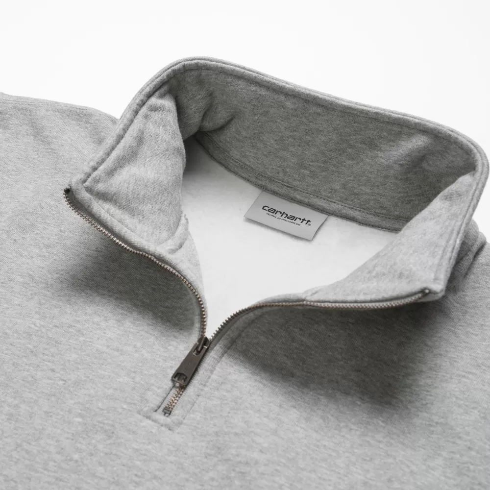 Mænd Carhartt WIP Chase Neck Zip Sweatshirt | Gra Lyng