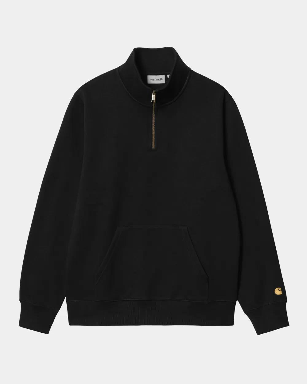 Mænd Carhartt WIP Chase Neck Zip Sweatshirt | Sort