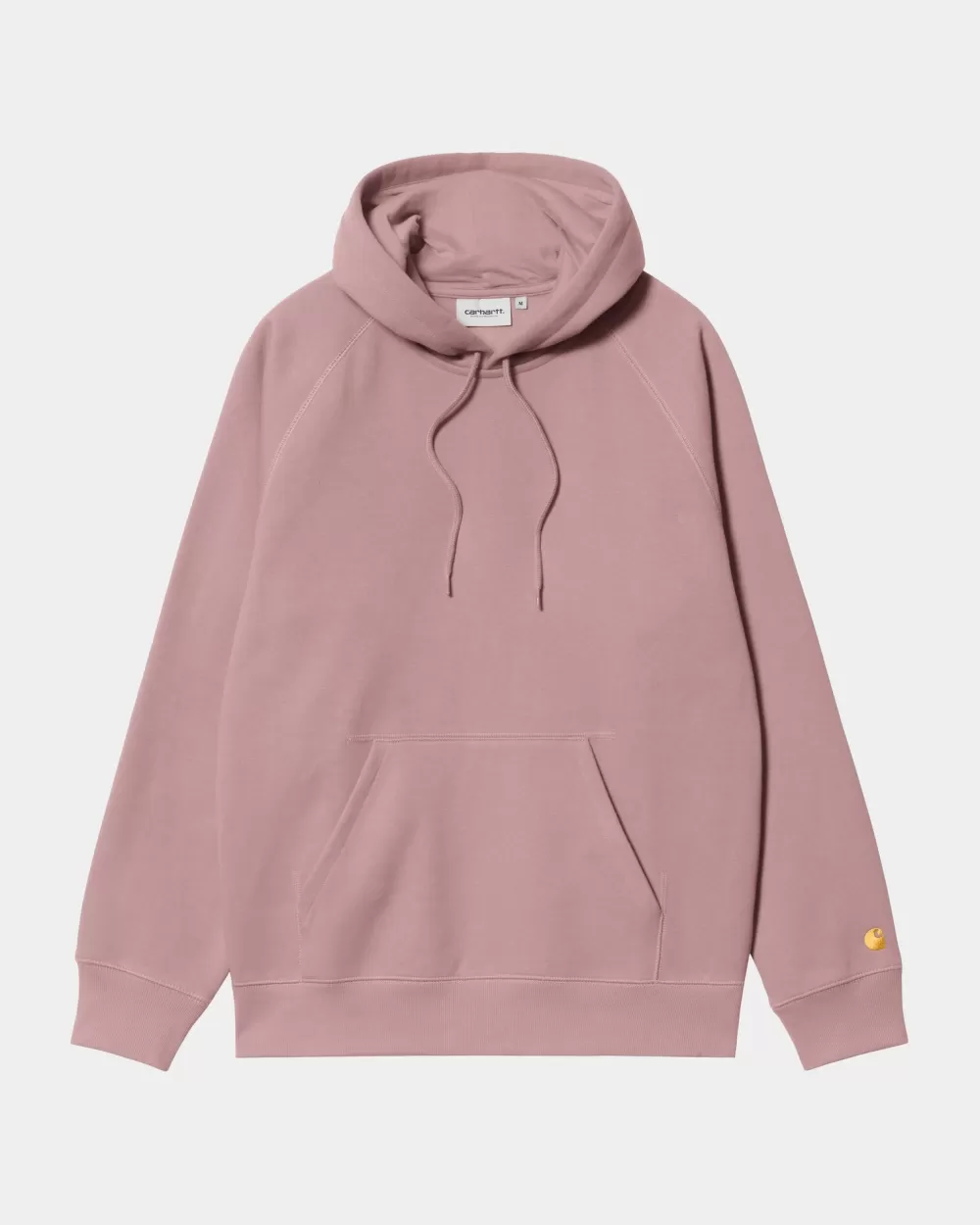 Mænd Carhartt WIP Chase Sweatshirt Med Haette | Glassyet Lyserod