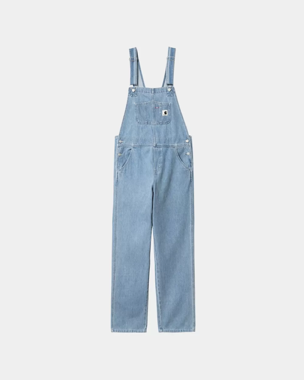 Kvinder Carhartt WIP Damesmaek Overall Lige - Denim | Bla (Sten Bleget)