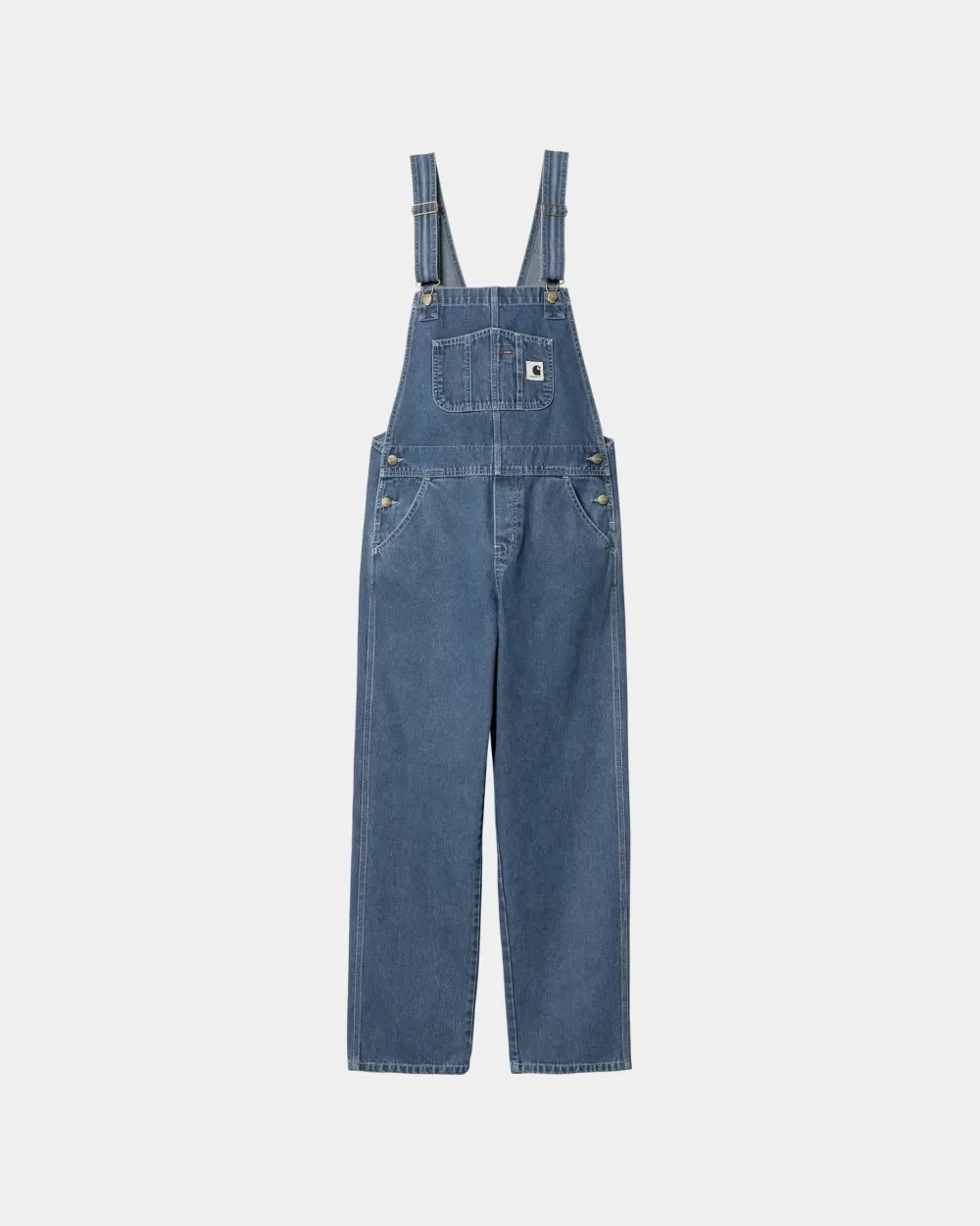 Kvinder Carhartt WIP Damesmaek Overall Lige - Norco Denim | Bla (Stenvasket)