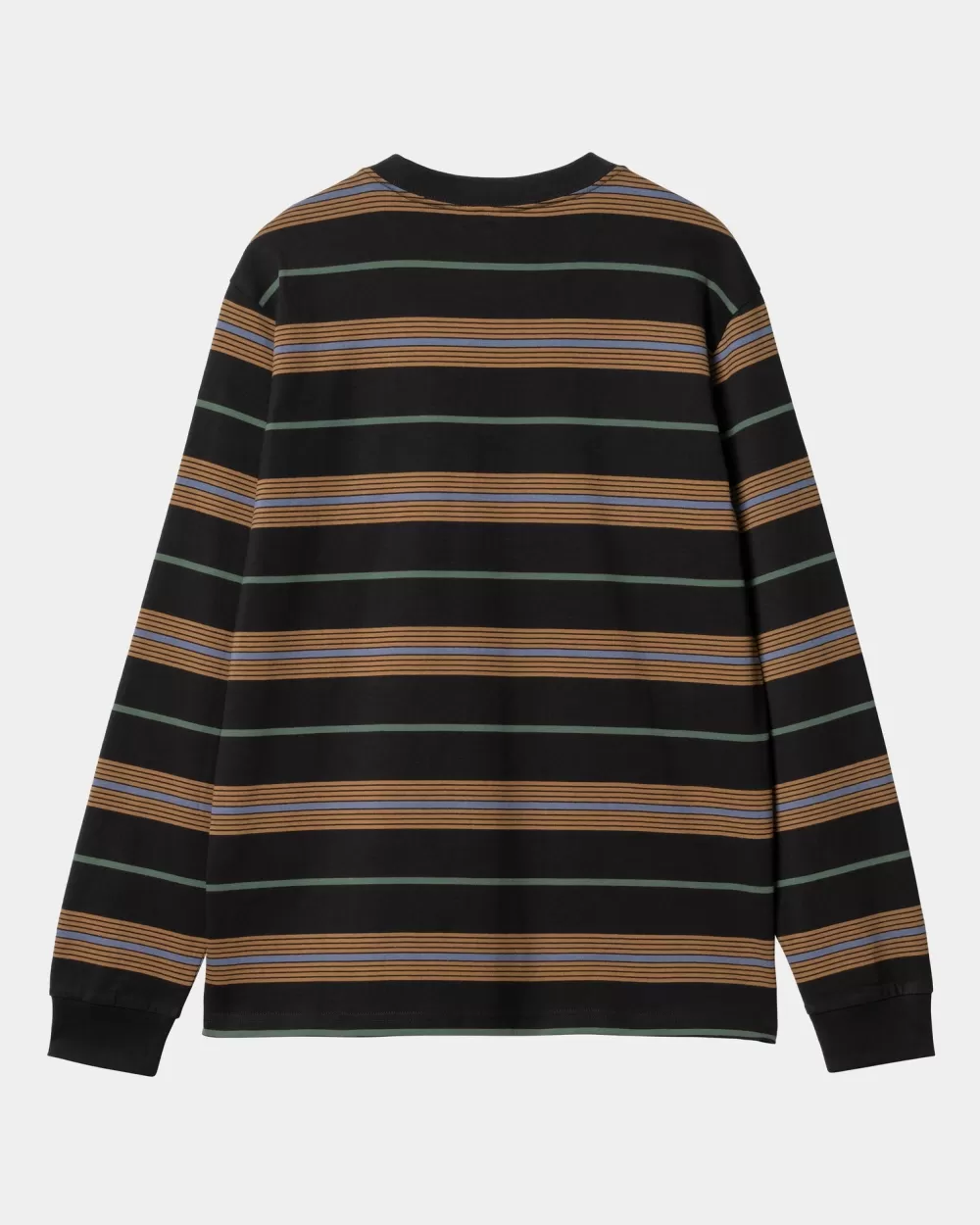 Mænd Carhartt WIP Haynes Stripe Langaermet T-Shirt | Sort