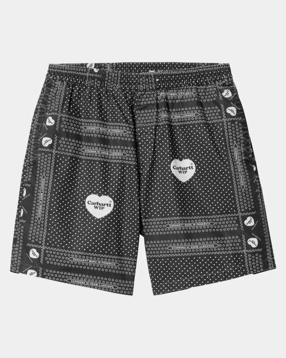 Mænd Carhartt WIP Heart Bandana Print Kort | Sort