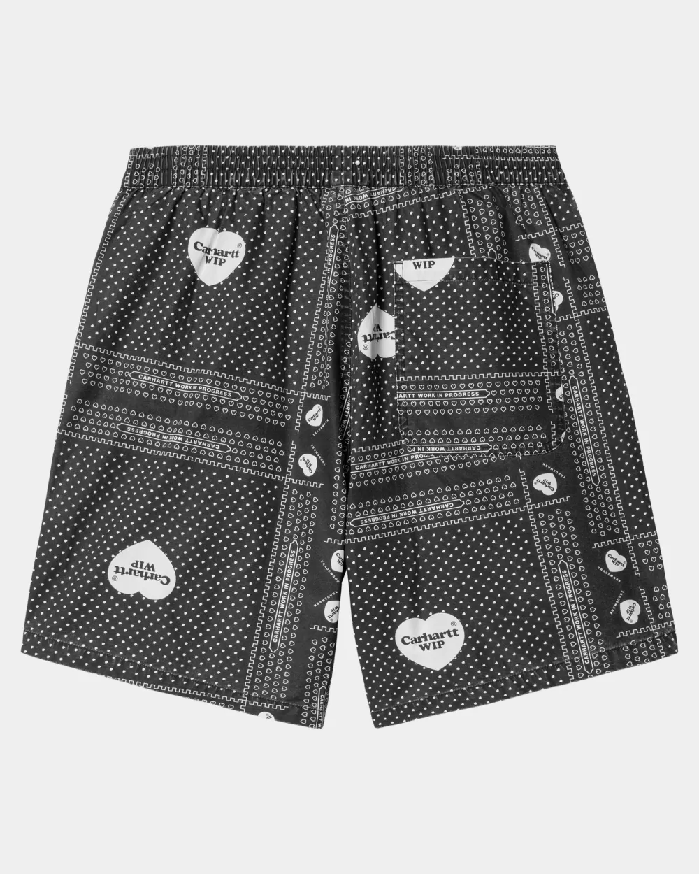 Mænd Carhartt WIP Heart Bandana Print Kort | Sort