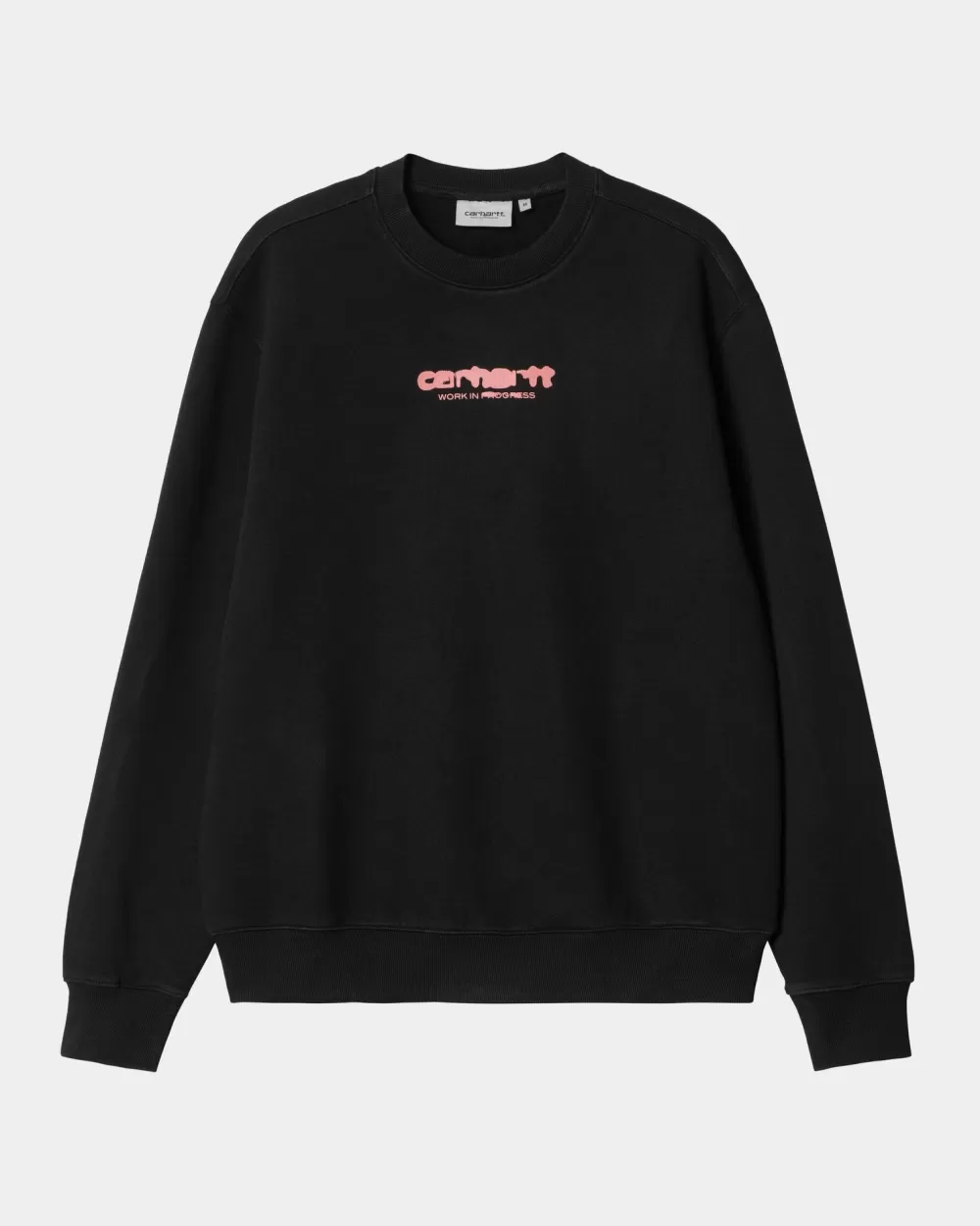 Mænd Carhartt WIP Ink Bleed Sweatshirt | Sort/Pink (Stenvasket)