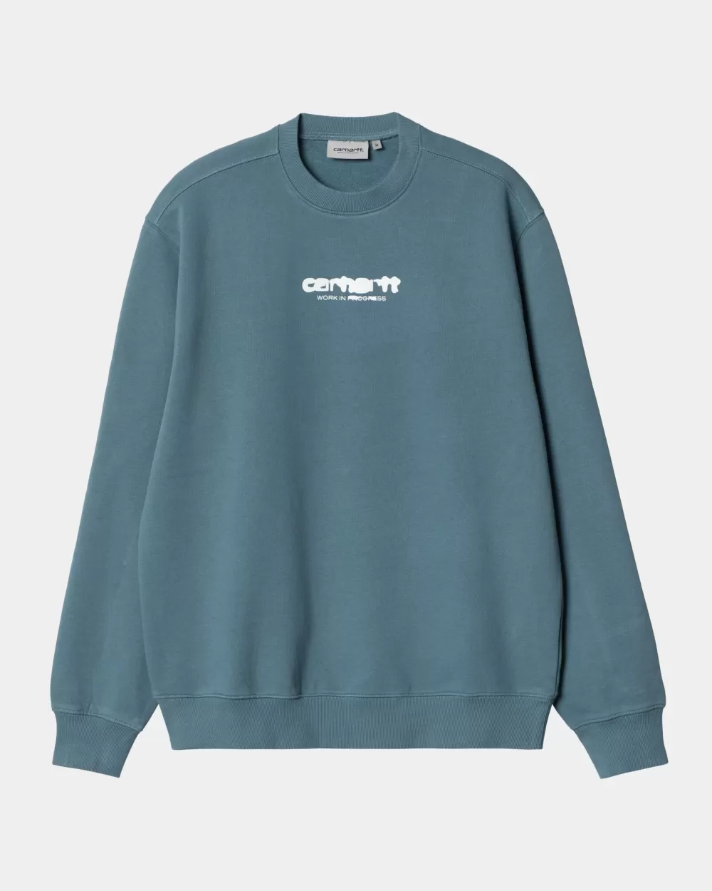 Mænd Carhartt WIP Ink Bleed Sweatshirt | Vancouver Bla/Hvid (Stenvasket)