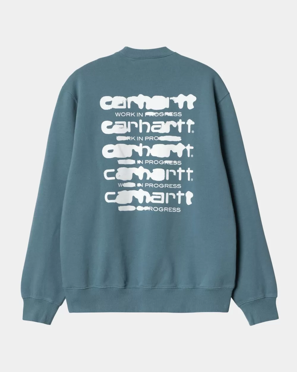 Mænd Carhartt WIP Ink Bleed Sweatshirt | Vancouver Bla/Hvid (Stenvasket)