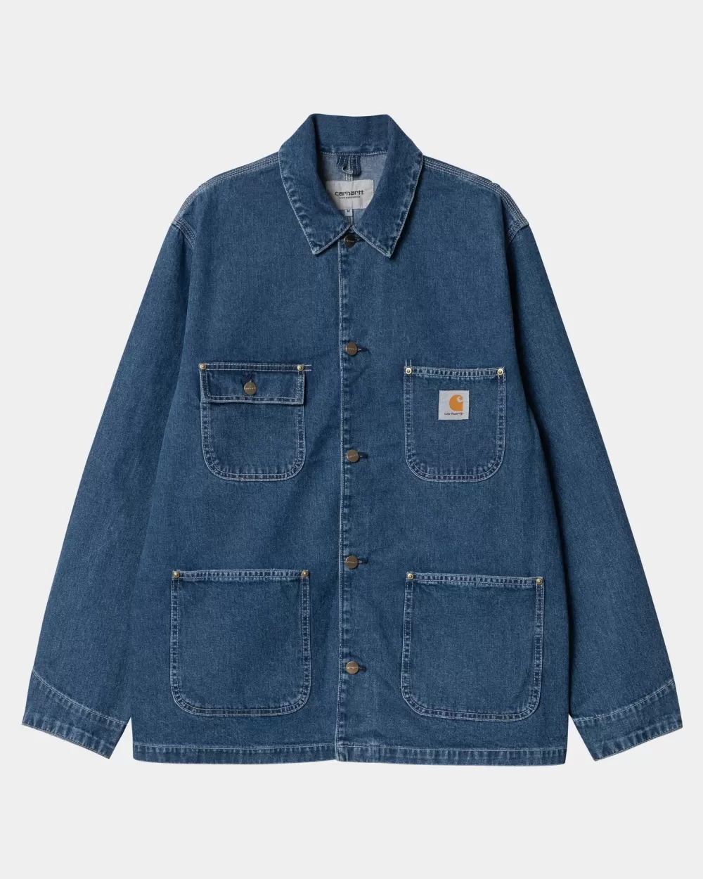 Mænd Carhartt WIP Og Chore Coat (Forar) | Bla (Stenvasket)