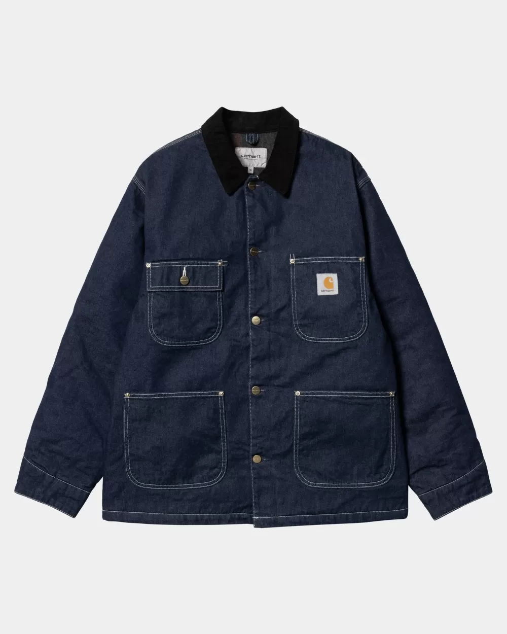 Mænd Carhartt WIP Og Chore Coat (Vinter) - Denim | Bla (En Vask)