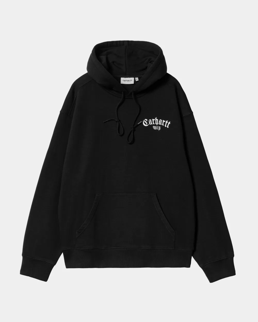 Mænd Carhartt WIP Onyx Script Sweatshirt Med Haette | Sort