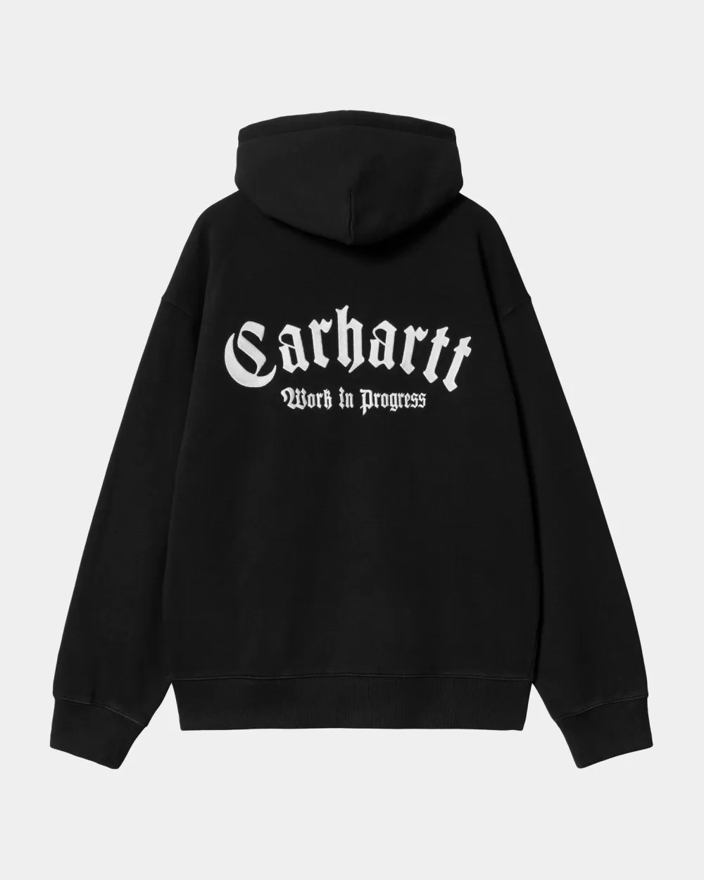 Mænd Carhartt WIP Onyx Script Sweatshirt Med Haette | Sort