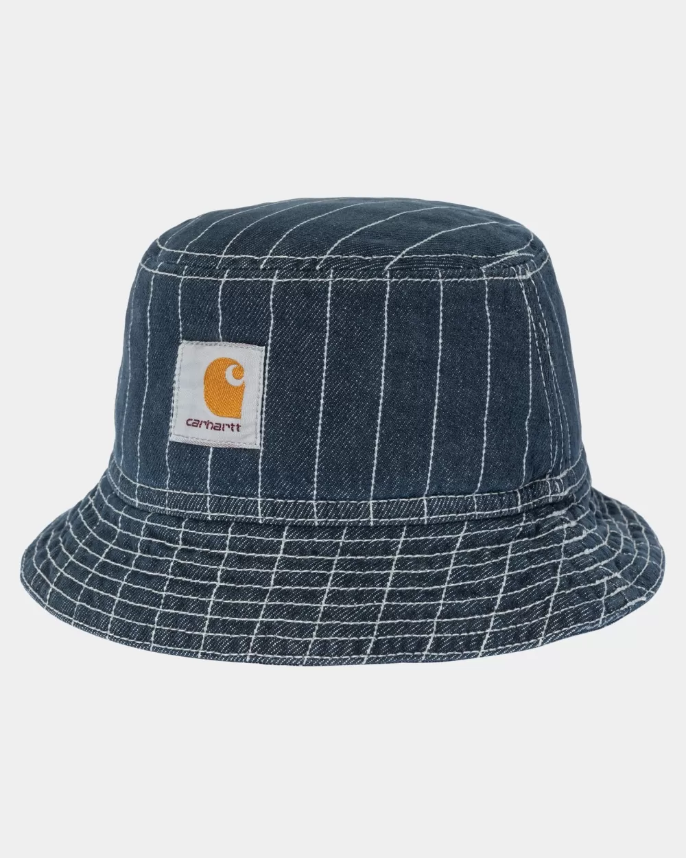 Mænd Carhartt WIP Orlean Stripe Bucket Hat | Bla/Hvid (Stenvasket)