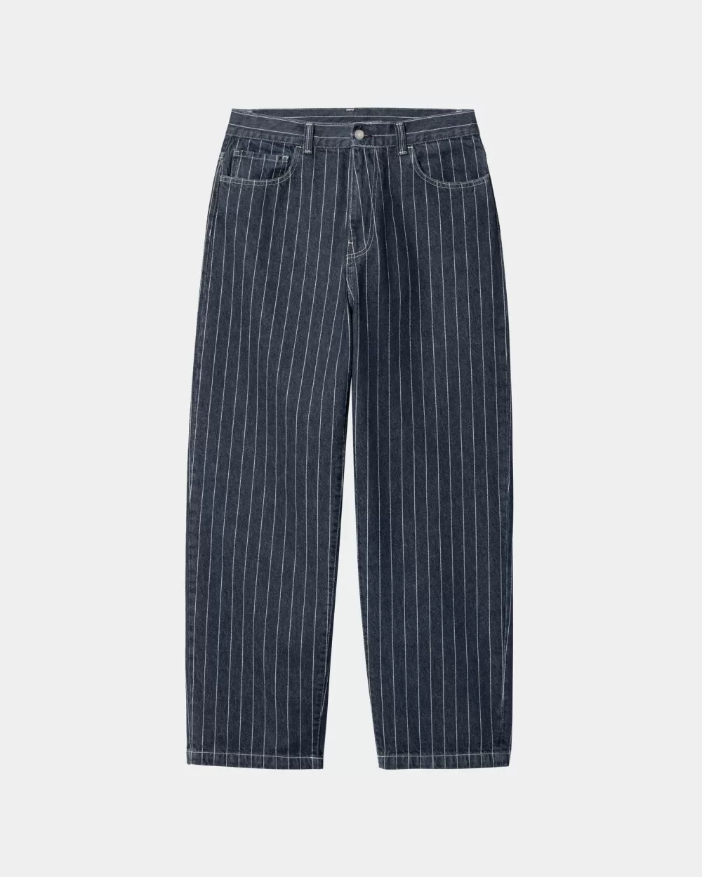 Mænd Carhartt WIP Orlean Stripe Bukser | Bla/Hvid (Stenvasket)