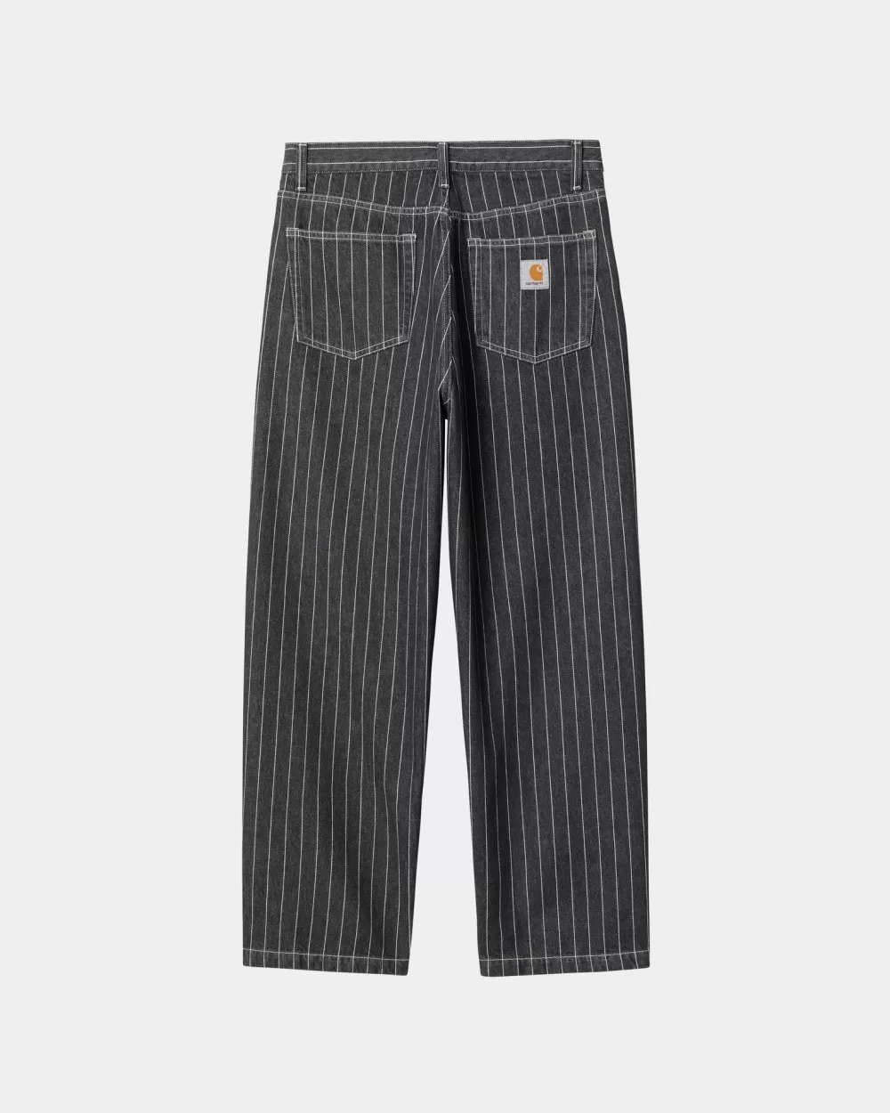 Mænd Carhartt WIP Orlean Stripe Bukser | Sort/Hvid (Stenvasket)