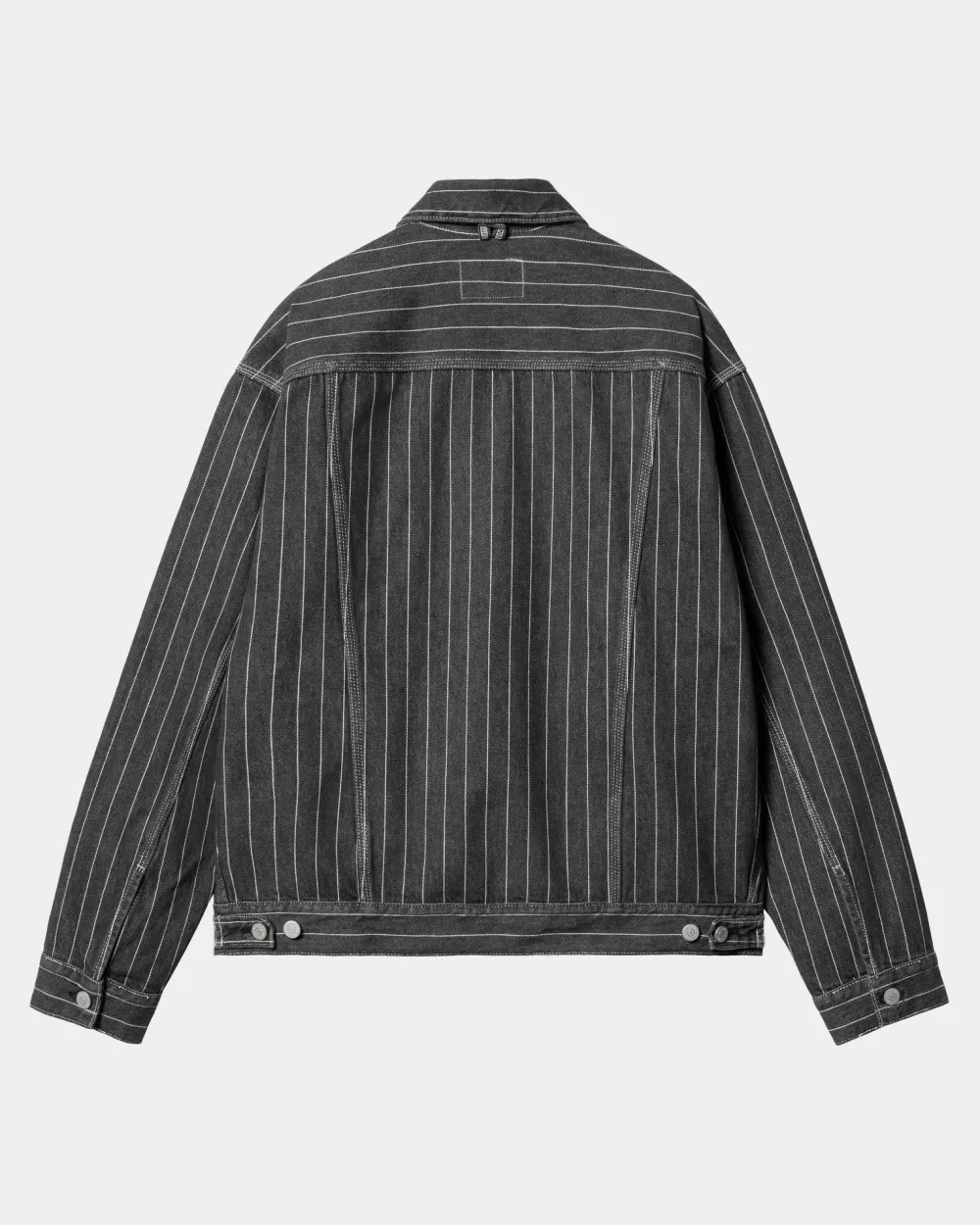 Mænd Carhartt WIP Orlean Stripe Jakke | Sort/Hvid (Stenvasket)