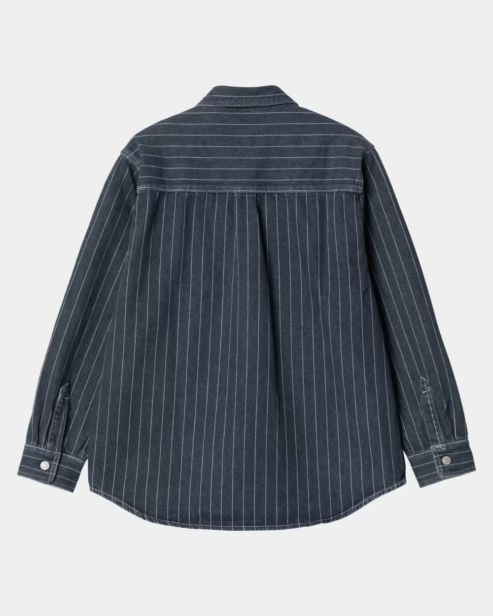 Mænd Carhartt WIP Orlean Stripe Skjortejakke | Bla/Hvid (Stenvasket)