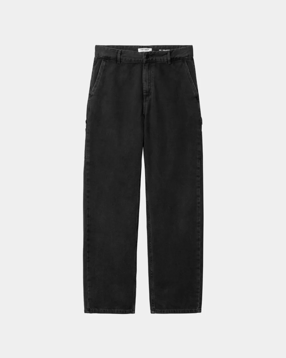 Kvinder Carhartt WIP Pierce Pant Straight - Denim | Sort (Stenvasket)