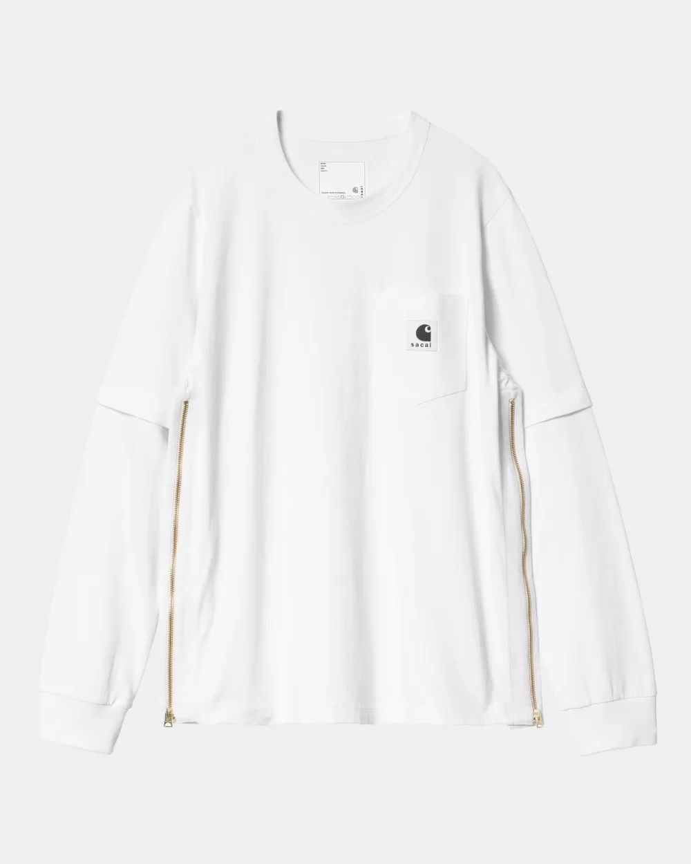 Mænd Carhartt WIP Sacai X Langaermet T-Shirt | Hvid