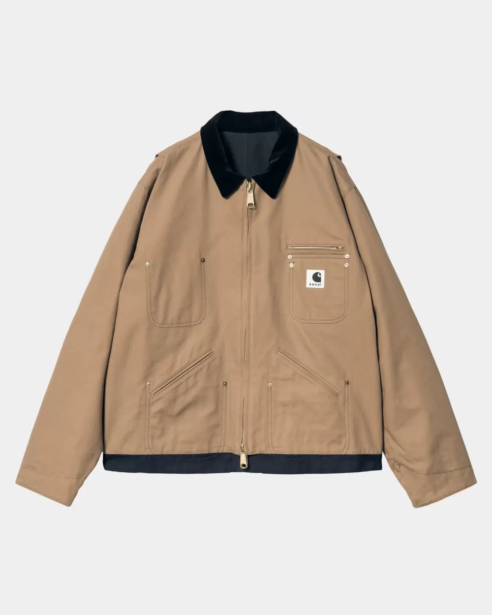 Mænd Carhartt WIP Sacai X Vendbar Andejakke | Beige / Navy