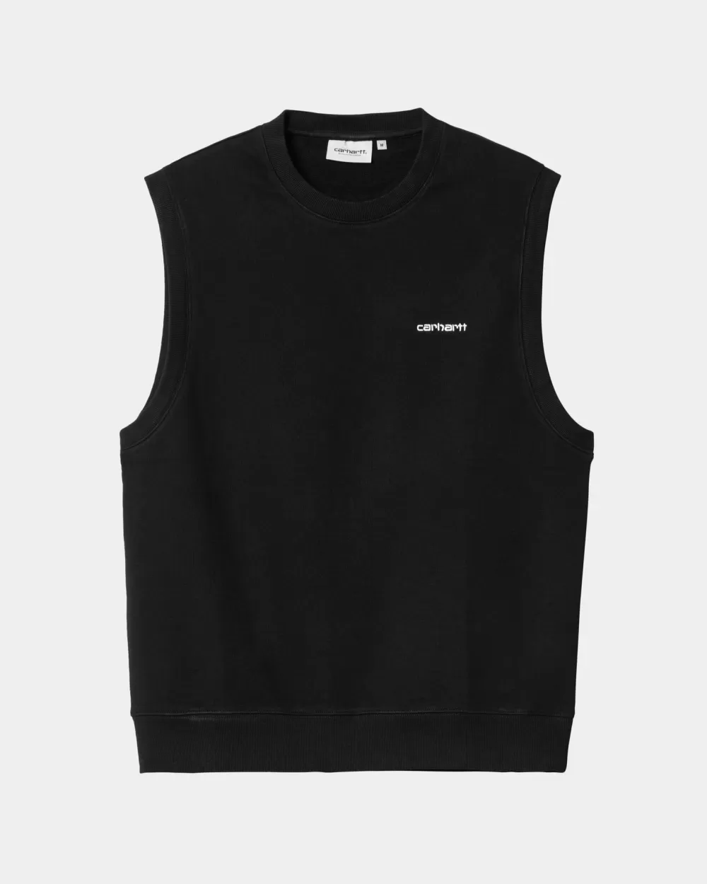 Mænd Carhartt WIP Script Vest Sweatshirt | Sort