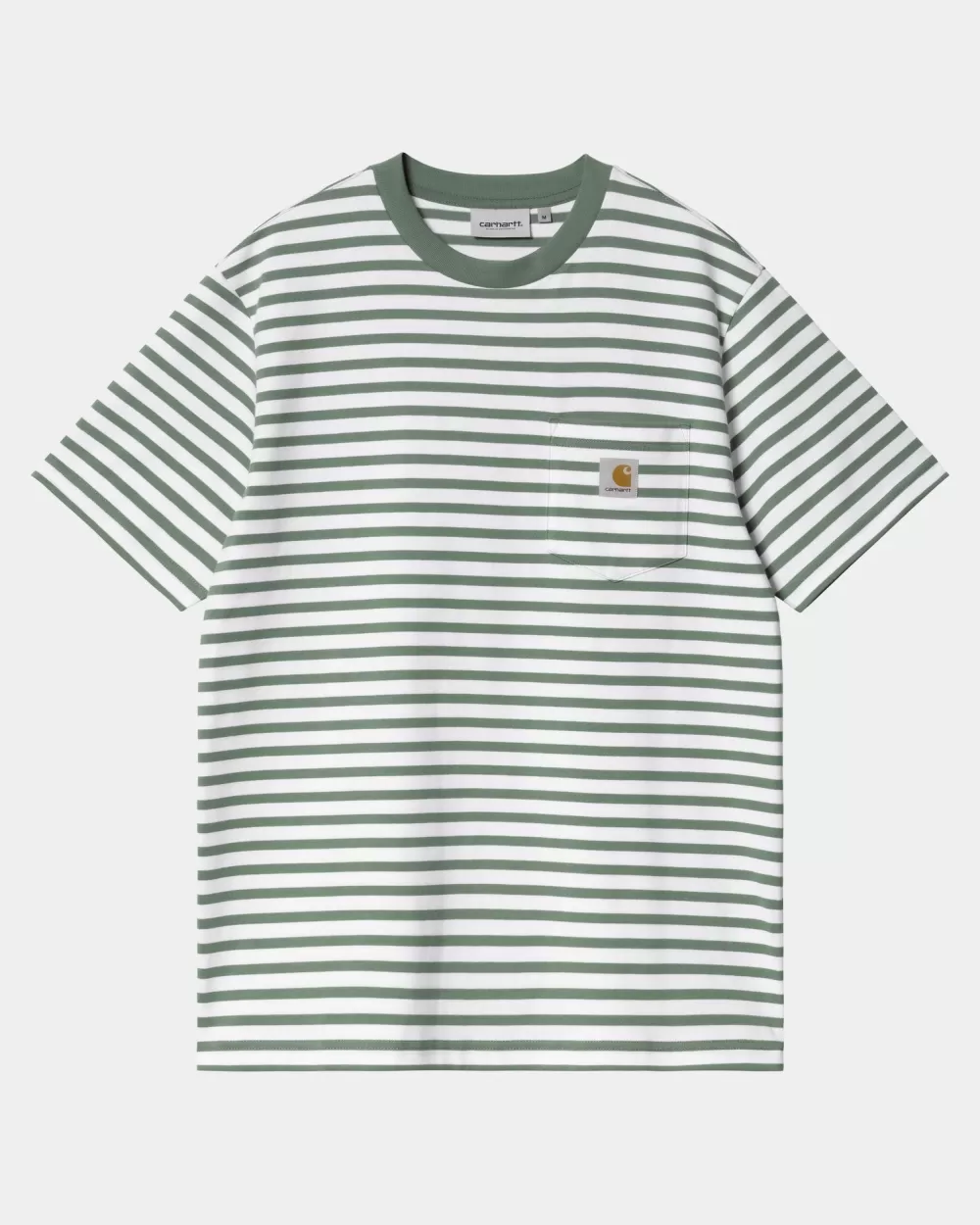 Mænd Carhartt WIP Seidler Stripe Pocket T-Shirt | Park / Hvid