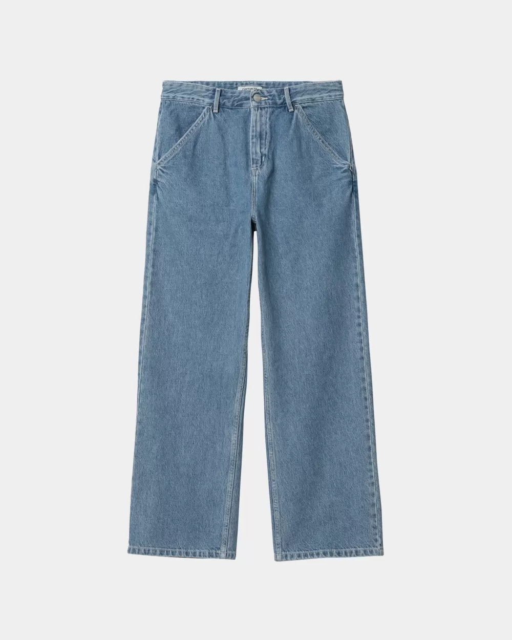 Kvinder Carhartt WIP Simple Bukser Til Kvinder - Denim | Bla (Heavy Stone Vask)