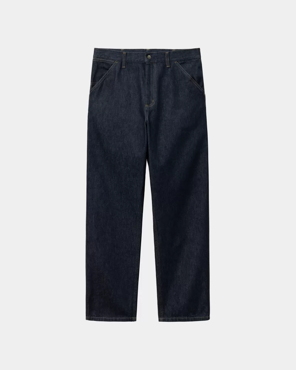 Mænd Carhartt WIP Single Knee Pant - Denim | Bla (Skyllet)