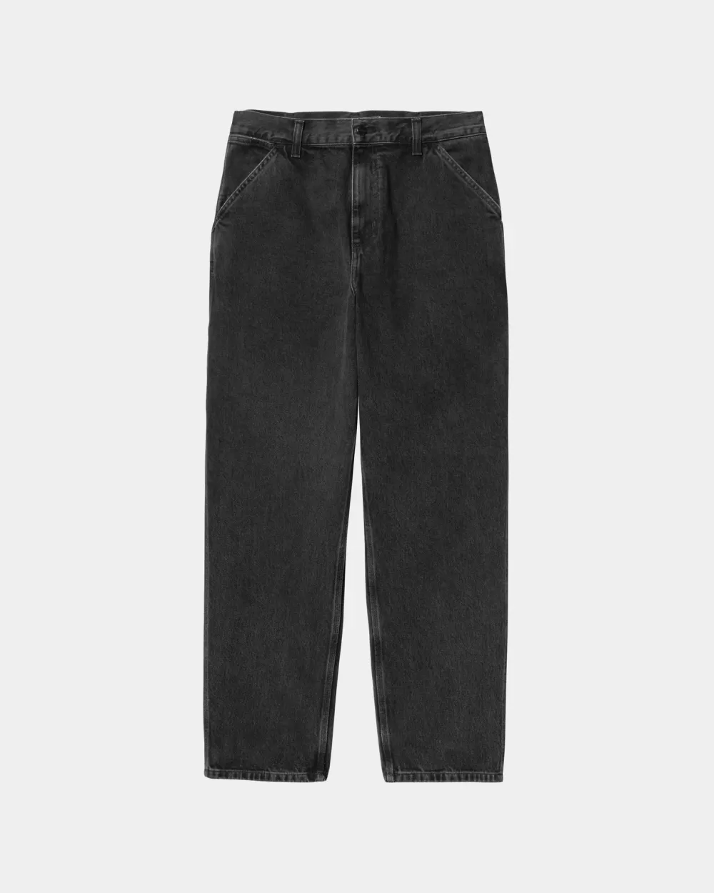 Mænd Carhartt WIP Single Knee Pant - Denim | Sort (Stenvasket)