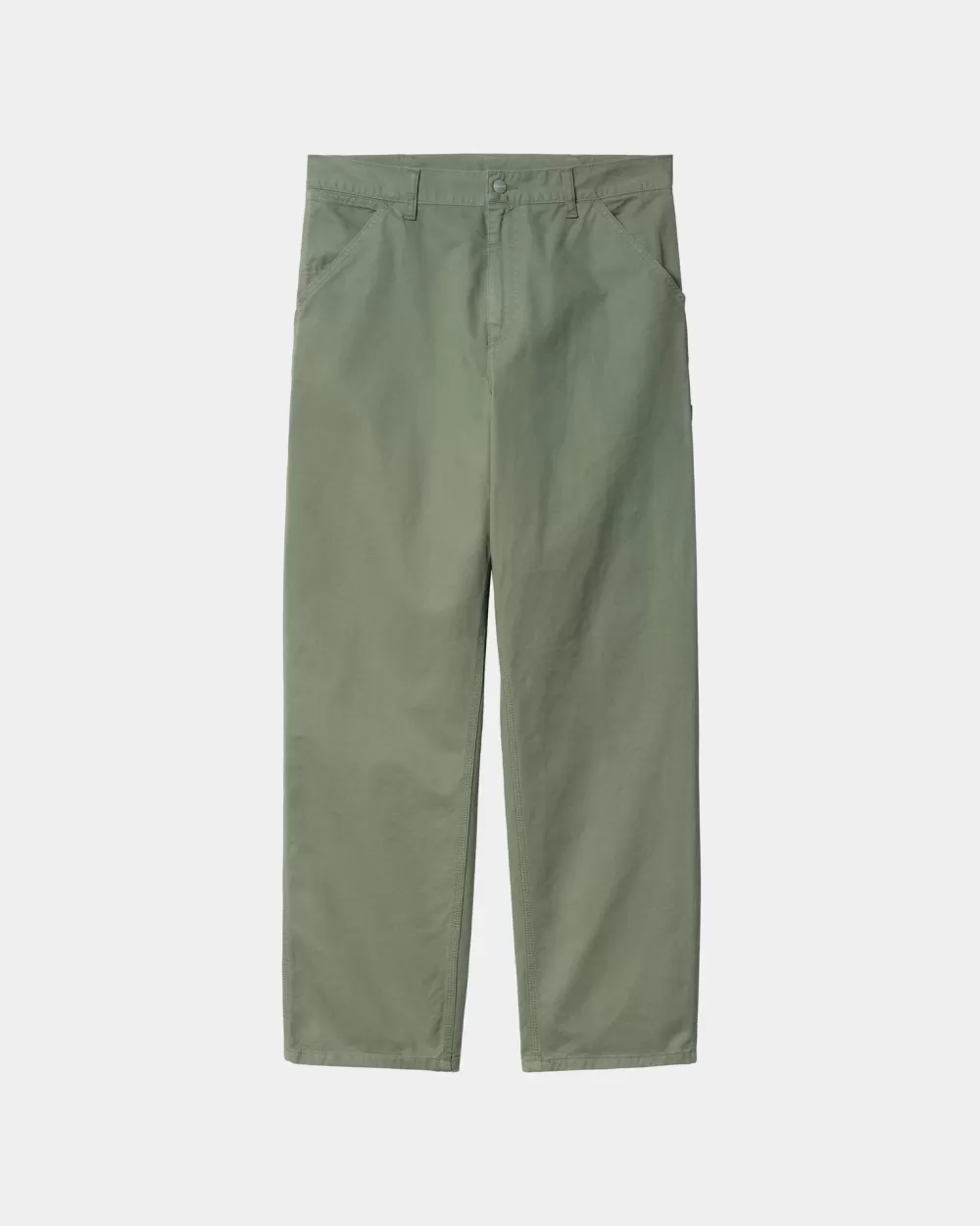 Mænd Carhartt WIP Single Knee Pant - Drill | Park (Beklaedningsgenstand Farvet)