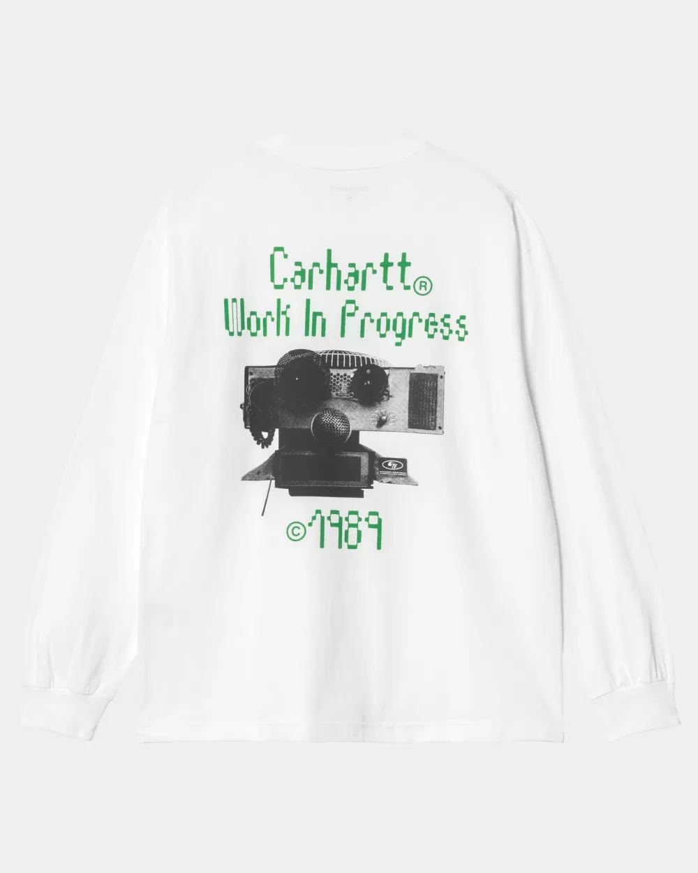 Mænd Carhartt WIP Soundface Langaermet T-Shirt | Hvid