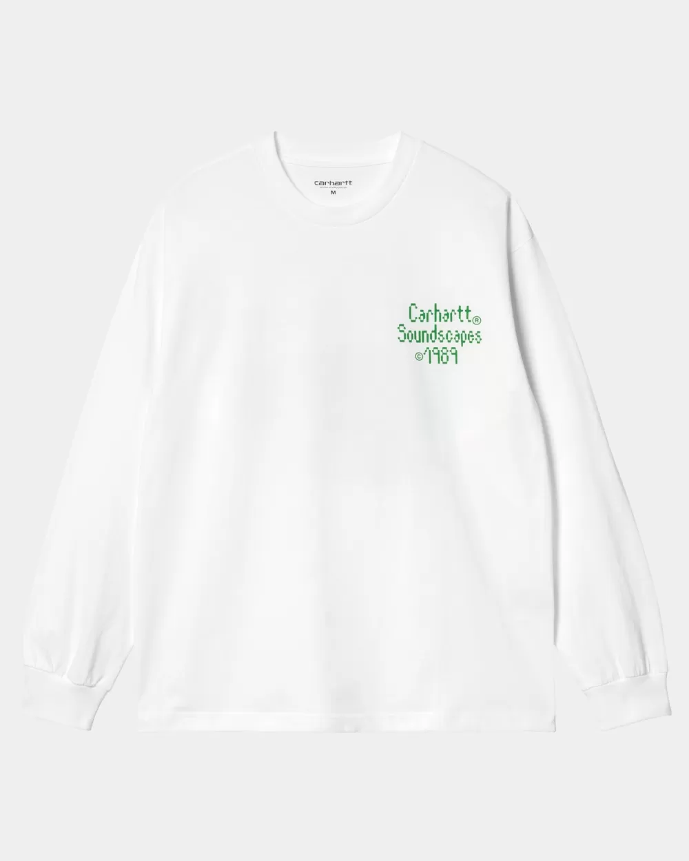 Mænd Carhartt WIP Soundface Langaermet T-Shirt | Hvid