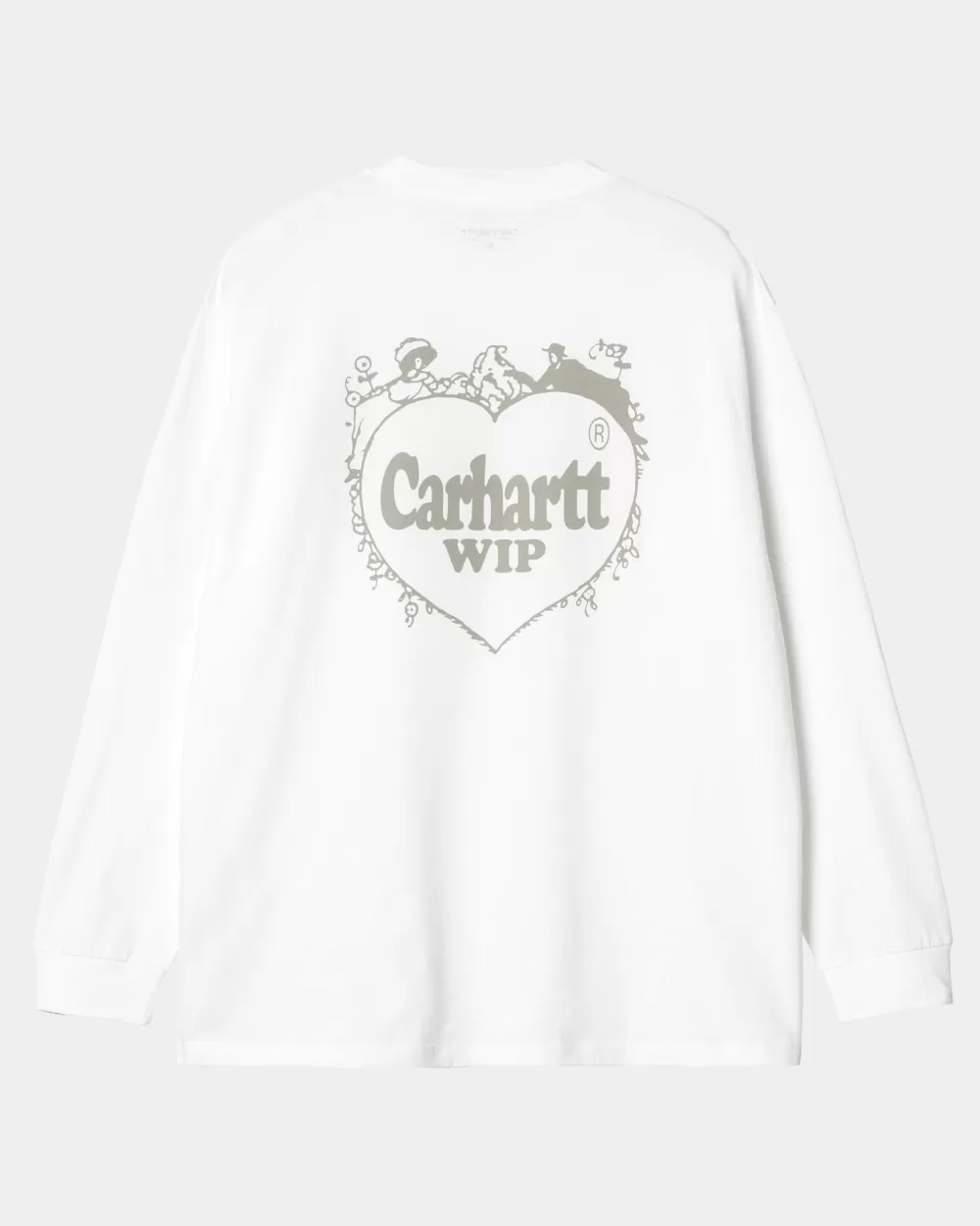 Mænd Carhartt WIP Spree Langaermet T-Shirt | Hvid