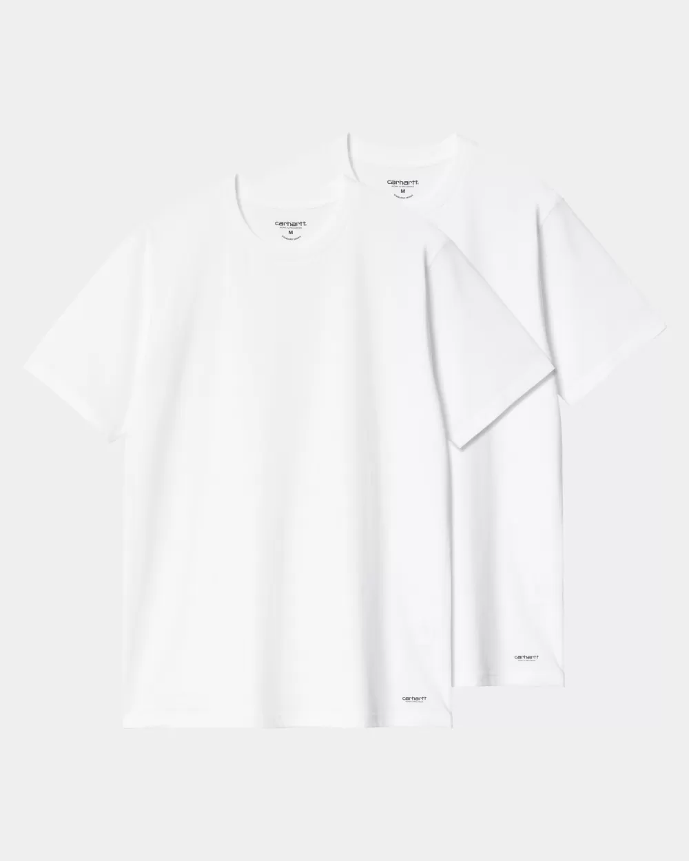 Mænd Carhartt WIP Standard T-Shirt Med Rund Hals (2 Pack) | Hvid + Hvid