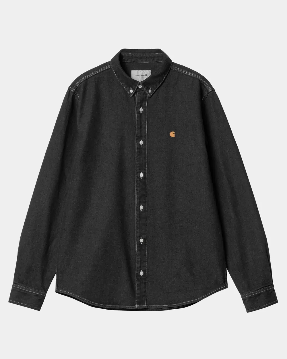 Mænd Carhartt WIP Weldon Skjorte | Sort (Stenvasket)